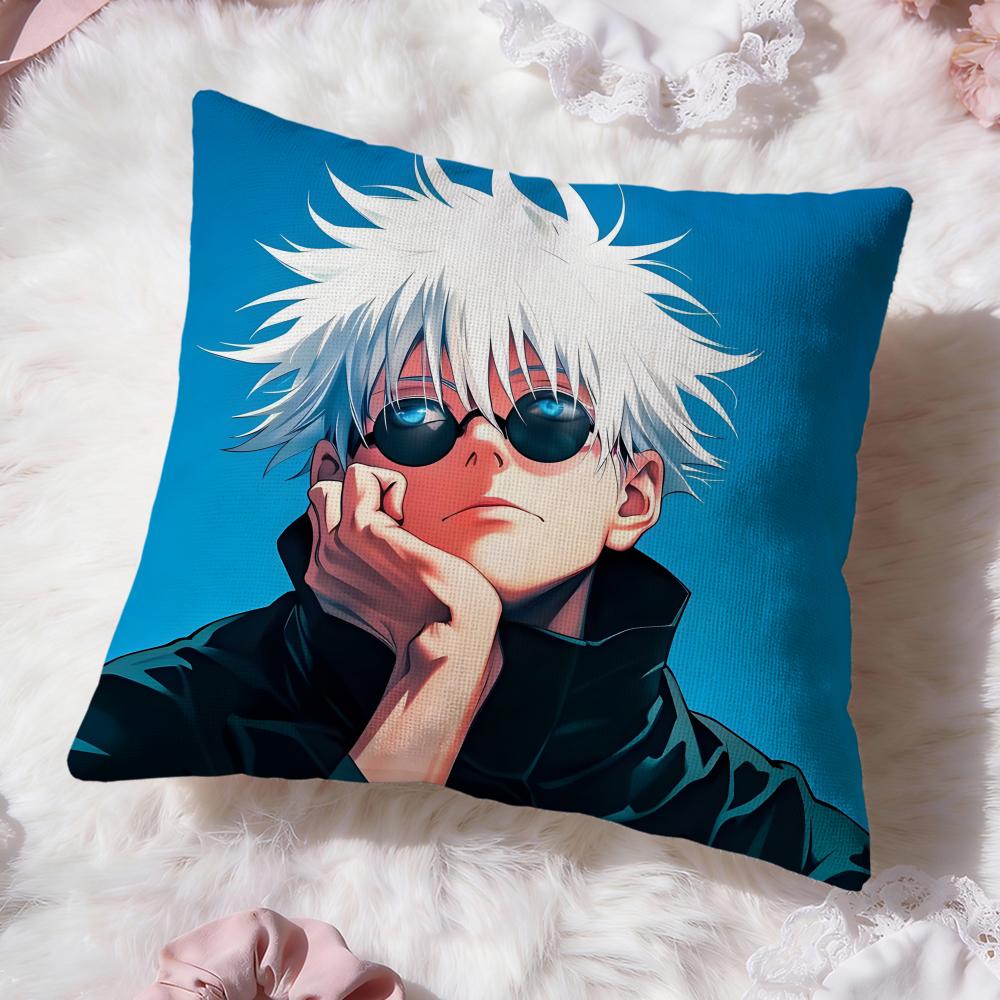 anime j-Jujutsu Kaisen Cushion Cover Premium Comfort Reversible Pillow Cove -Two in One Design for Any Room & Car Interior