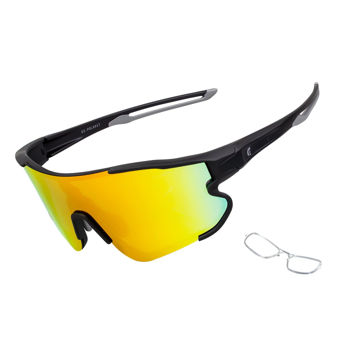 

Gorix Polarized Sports Sunglasses with Polarized REVO Polarized UV Protection Road Large and Sunglasses, Glare-Reducing Lenses, Lenses, Orange,