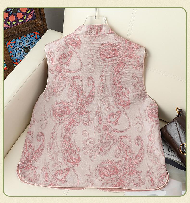 2026 Jacquard Chinese-Style Round Neck Tang Suit Vest