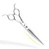 7.5-Inch Curved Magic Tooth Scissors, Pet Trimming Scissors, Thin Scissors, Professional-Grade Pet Division Special