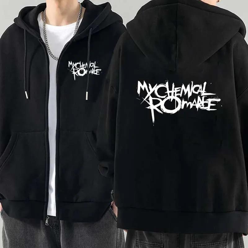 Men Hoodies Coats My Chemical Romance Mcr Dead Zipper Hoodie Top Parade Punk Emo Zip Up Sweatshirt