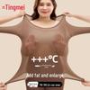 Tingmei Plus Size Seamless Thermal Underwear Set