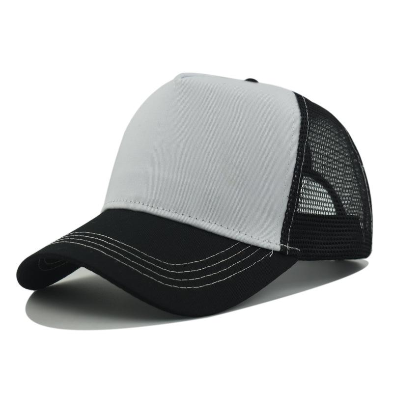 Custom Logo Basic Color Matching 5 Panel Mesh Hat For Women Summer Sunshade Breathable Baseball Caps Outdoor Sport Truck Dad Cap