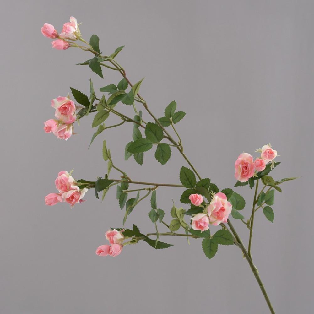 Real Touch Silk Mini Rose Plastic Simulation Rose Flower Fake Flowers  Home Office Decor