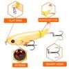 2 Pcs Fishing Bait High Quality 17g 10.5cm Lua Bait Floating Water Pencil Fishing Gear Fishing Bait (random)