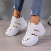 Women's Platform Sneakers, Casual Lace Up Outdoor Shoes, Women's Comfortable Low Top Shoes