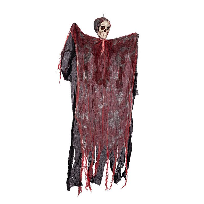 

1Set Halloween Decorative Hanging Ghost Skull Skeleton Gauze Haunted Home Party Horror Props Hanger House Yard Party Hanging