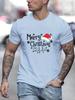 Men's Clothing Christmas Funny Shirt Short Sleeve Tee Shirt Men Tops Round Neck Santa Claus Tshirt Harajuku Loose Men T-Shirt