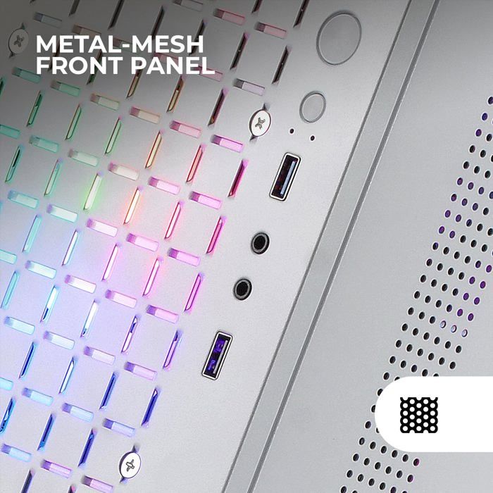 Boîtier PC - Mars Gaming - MC-CORE - Ultra-Compact - 2x 120mm Ventilateurs FRGB - Design Metal-Mesh