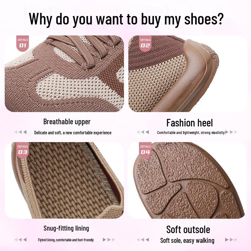 Women's Versatile Flyknit Training Shoes - Breathable, Comfortable Spring Flats