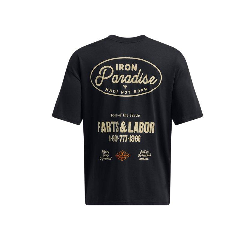 Under Armour Project Rock Pocket Sports Training Crew Neck Short Sleeve T-Shirt Men Tops Black 1386908-001