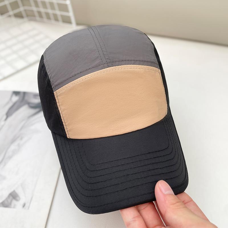 Quick-drying sun hat children's summer thin breathable wide-brimmed sun protection peaked cap color matching baseball hat men