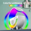 Big G Bluetooth Speaker Charging Mirror LED Clock Wireless Charging Speaker Colorful Ambient Light
