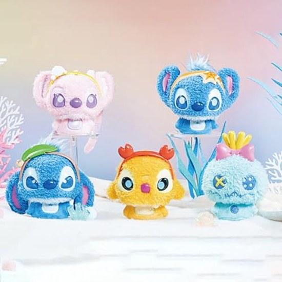 TOP TOY Disney Stitch Mochimochi Bouncing Fur Series Plush Pendant 1 Piece Gachapon Blind Box Figure Plastic Model Premium Birthday Present Character