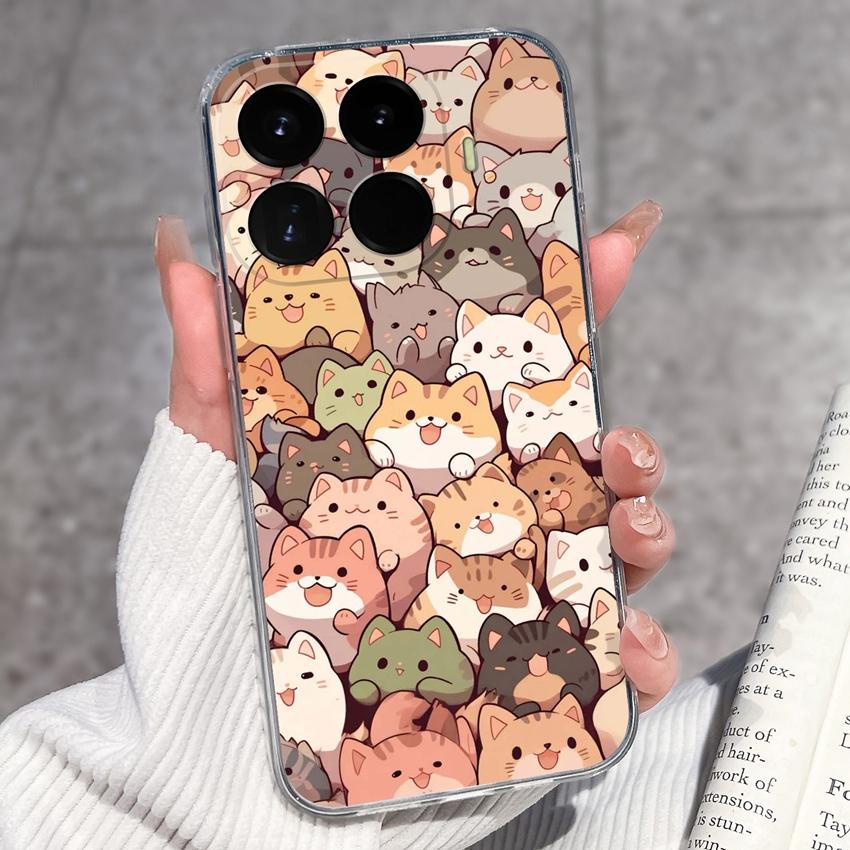 For Xiaomi 17T 17 Pro 17Max 17 Ultra Phone Case For Redmi 17C Redmi17 Lovely Bow Cartoon Lightweight Transparent TPU Bumper Scratch Resistance Housing