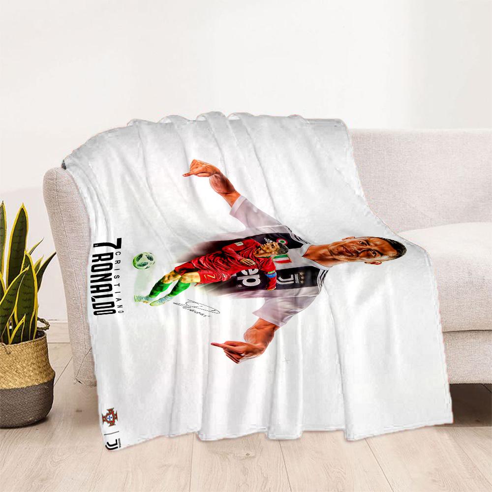 Cristiano Ronaldo Celebration Blanket Comfortable Suitable for Sofa Bedding Seaside Four Seasons Universal Digital Print Gift for Travel Home Birthday
