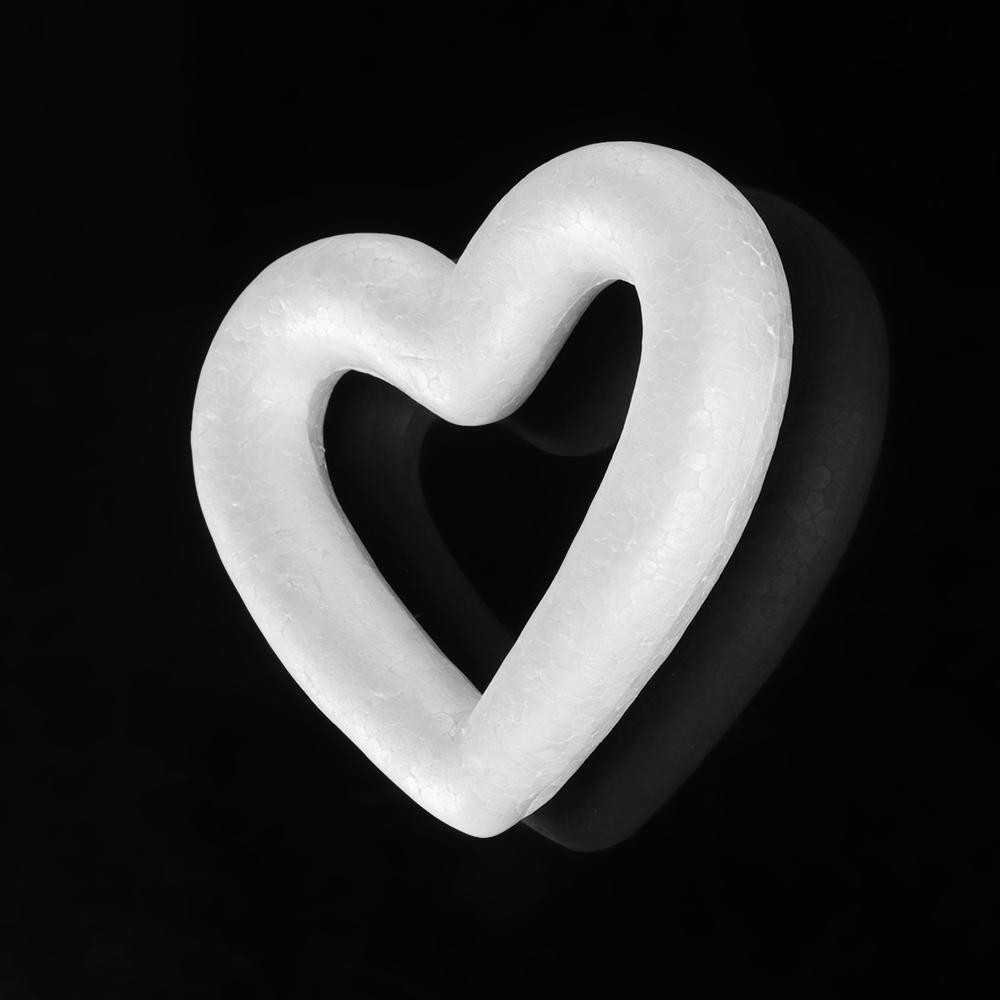 Polystyrene Wedding Decor Party Decoration Valentine's Day Heart Foam Mould White Craft Balls