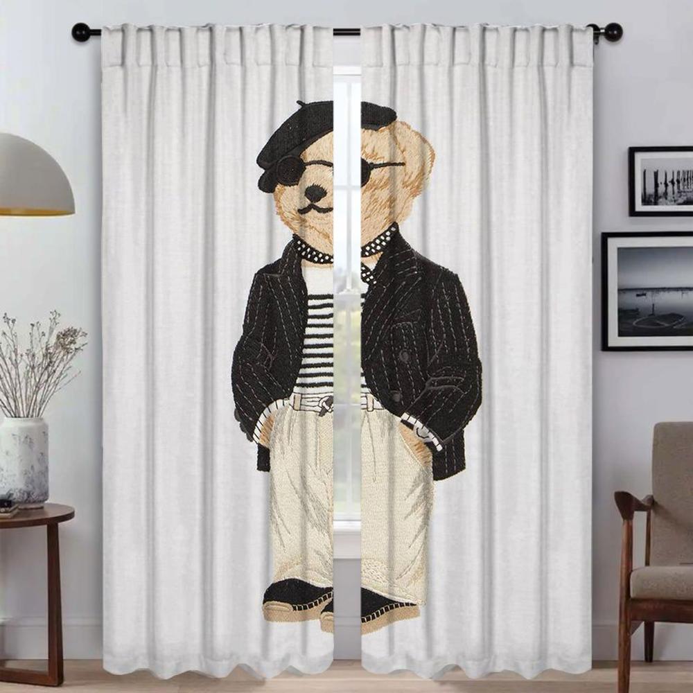 

POLO BearS затемняющие шторы 2 шт. жалюзи шторы детская комната тюль для спальни гостиная занавеска перегородка кухня элегантный W50xH70cmx2pcs-CL