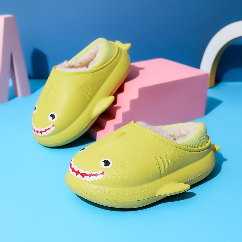 Winter Kinder süße Cartoon dicke Sohlen warme Baumwollschuhe Hausschuhe für zu Hause drinnen und draußen Baumwollpantoffeln 24-35