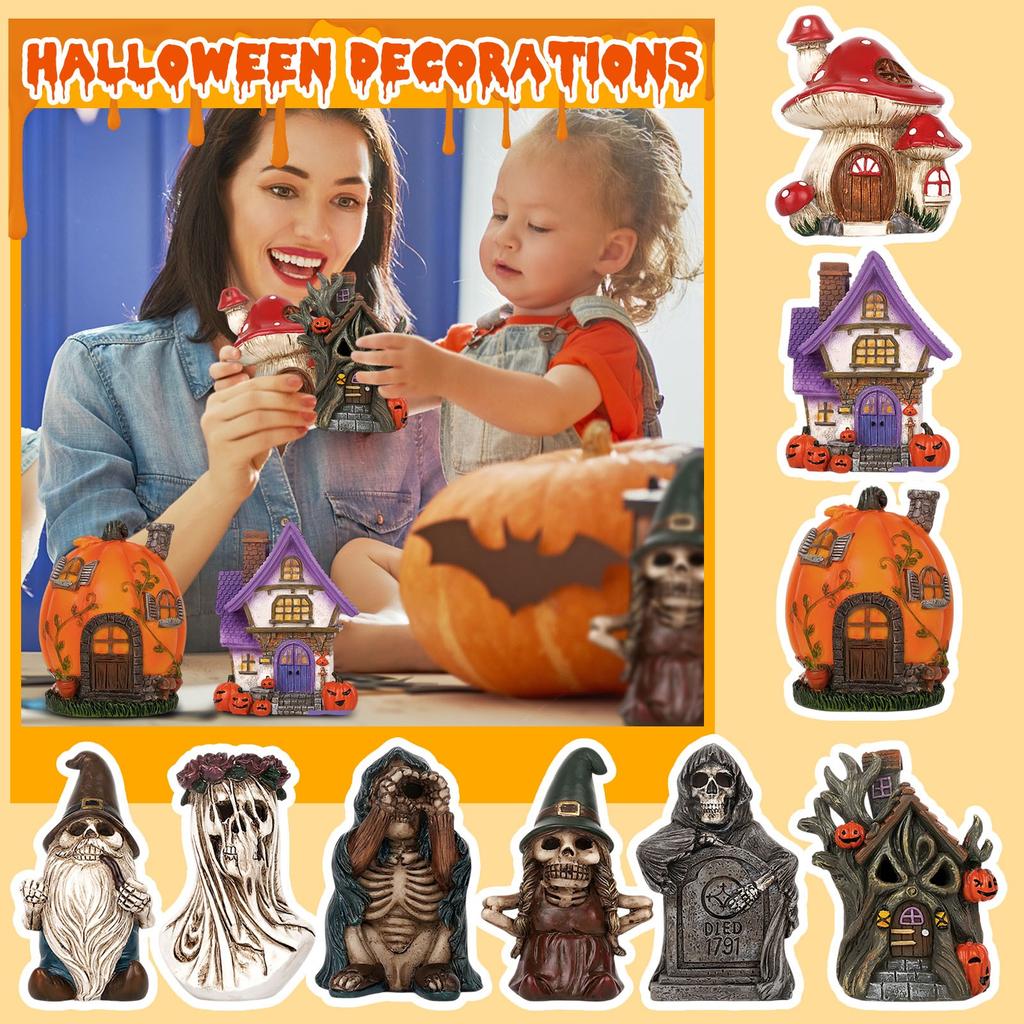 Pumpkin House Skeleton Christmas Gift Home Living Room Study Desk Decoration