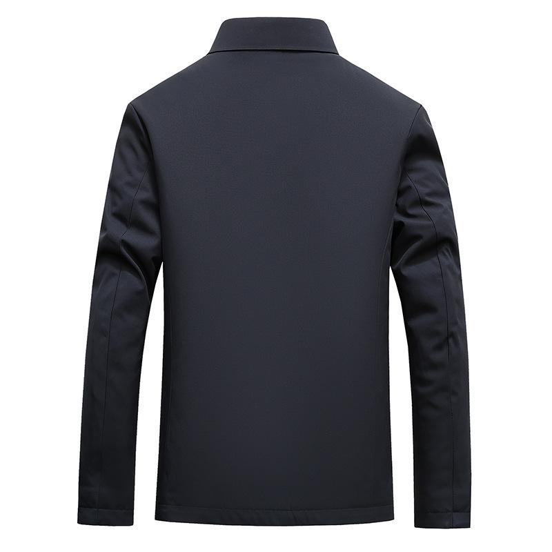 Men's Luxury Lightweight Down Jacket - Winter White Lapel Design