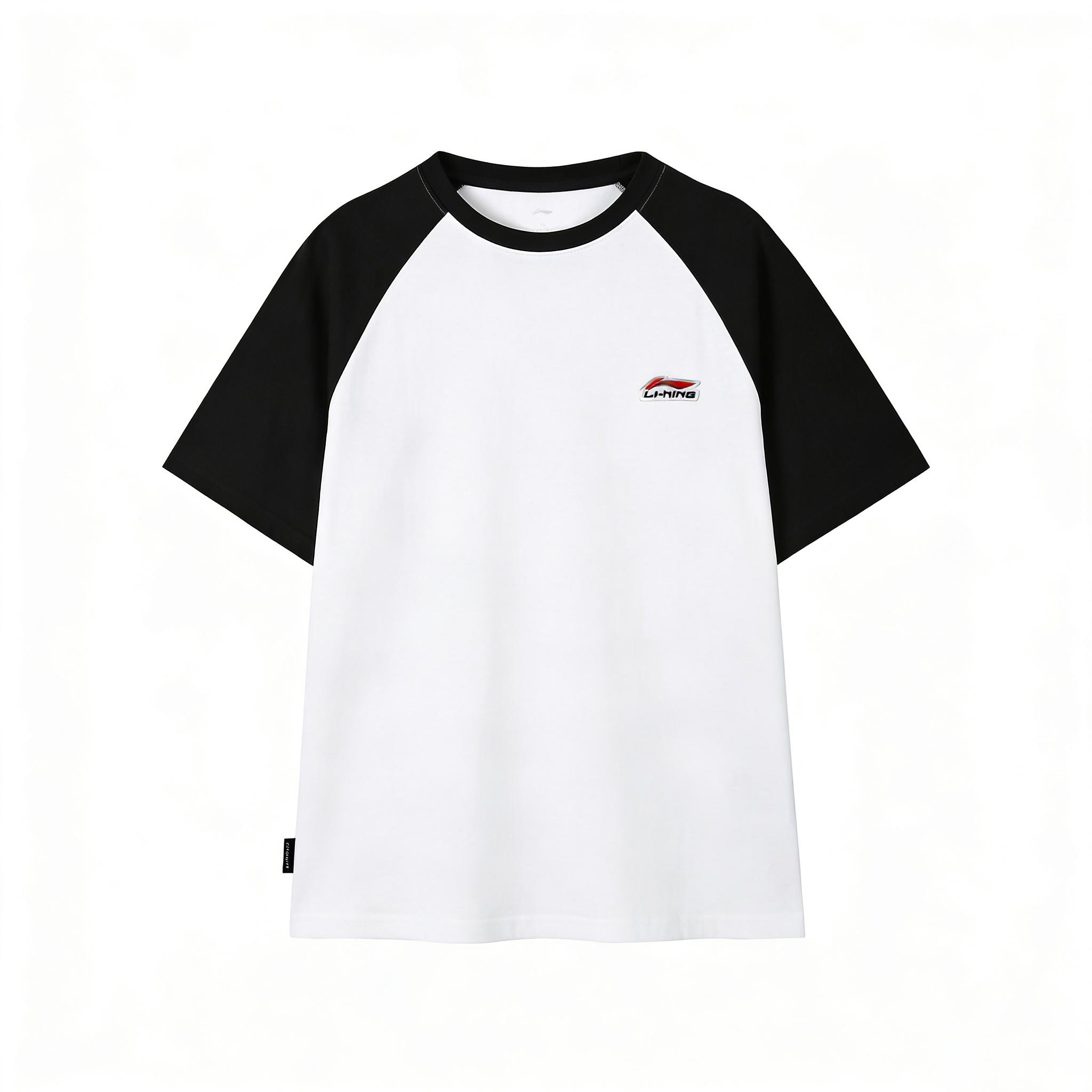 Li Ning T Shirt Unisex Black White YHSU169-1 L