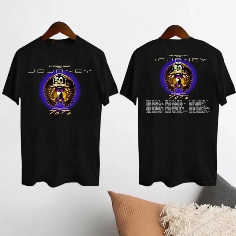 Journey Band Freedom Tour 2024 Shirt, Journey Band Merch, Rock Band Journey Fan M