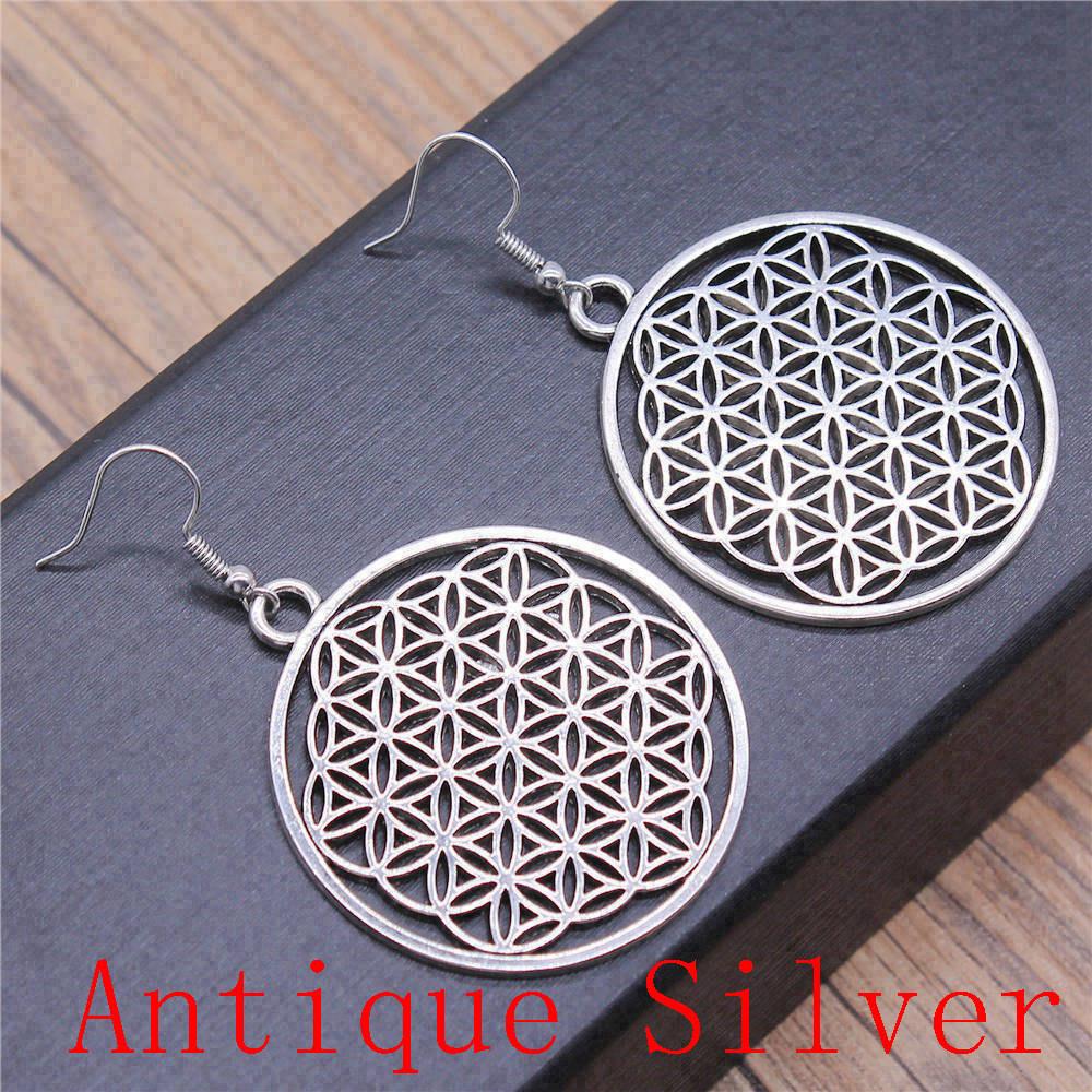 Mandala Pattern Drop Earrings Dangle Drop Earrings For Women Jewelry Making Wholesale