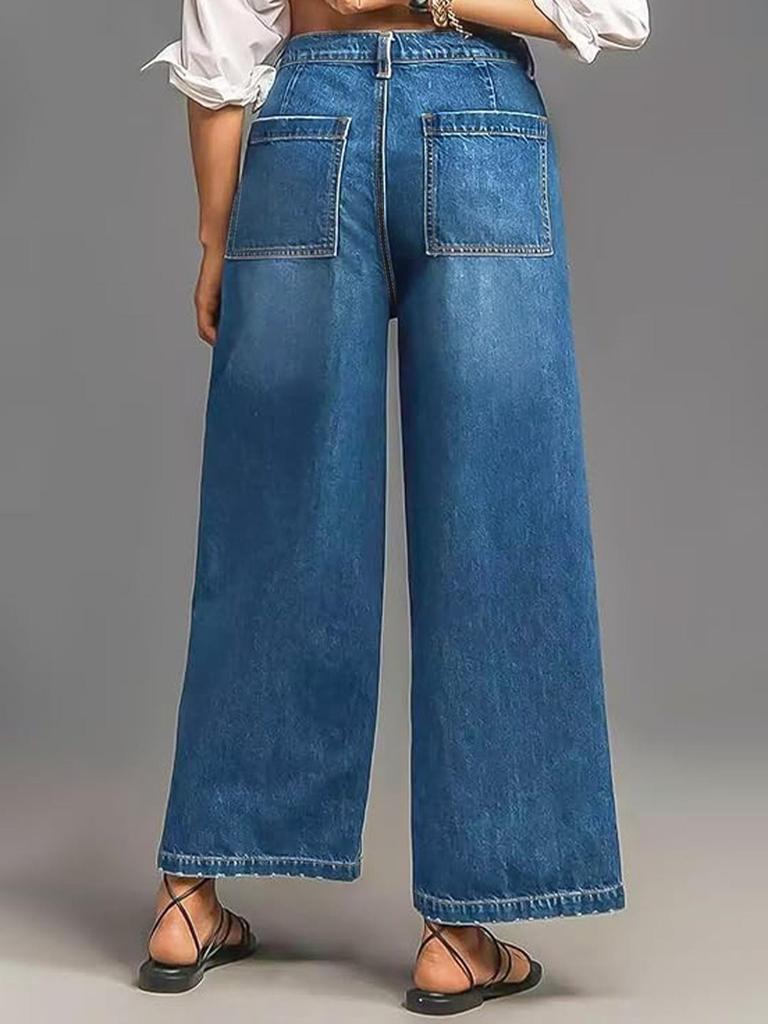 Denim Lässige Weite Hosen - Winterkollektion