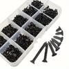 Portable Metal M3 Screw Kit Black Finish Self Drilling Self Tapping Screw Fastener Cross Head Flat Head Screw Hardware