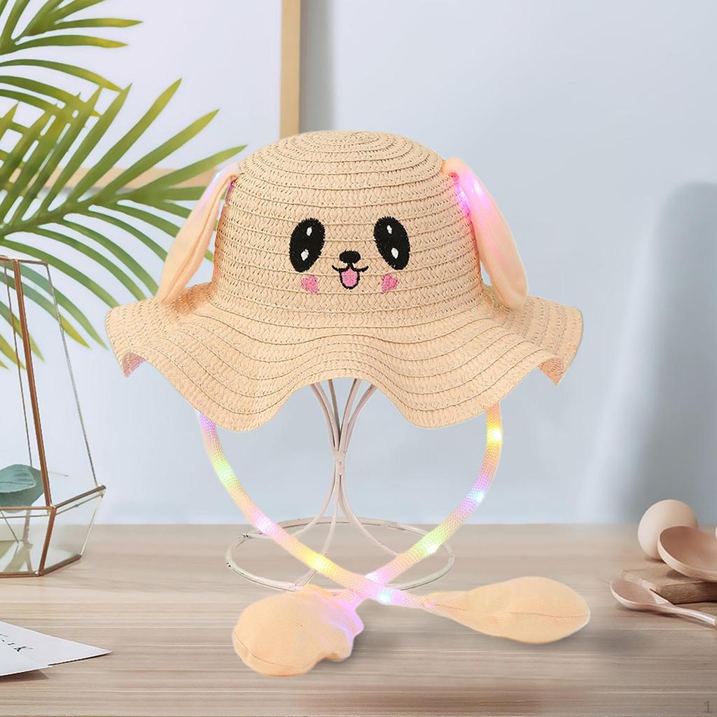 Cappello da coniglio per bambini con orecchie luminose e mobili Attività all'aperto