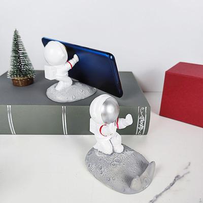 Ornements Créatifs Astronautes en Résine Support Figurine Artisanat Support pour Téléphone Portable pour Table Bureau
