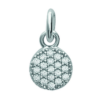 [K1424] - Pingente Prata 'Deusa' branco prateado (ródio) - 7 mm