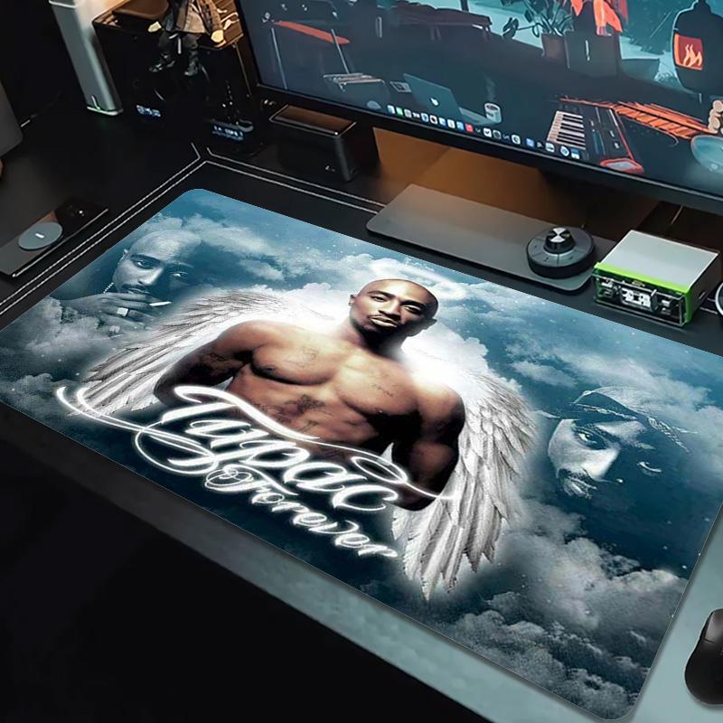 Tupac Poster Color Mouse Pad Large Gaming Table Cushion Non-slip Laptop Tablet Big Mousepad XXL Mat Mini PC Playmat With Lock Edge