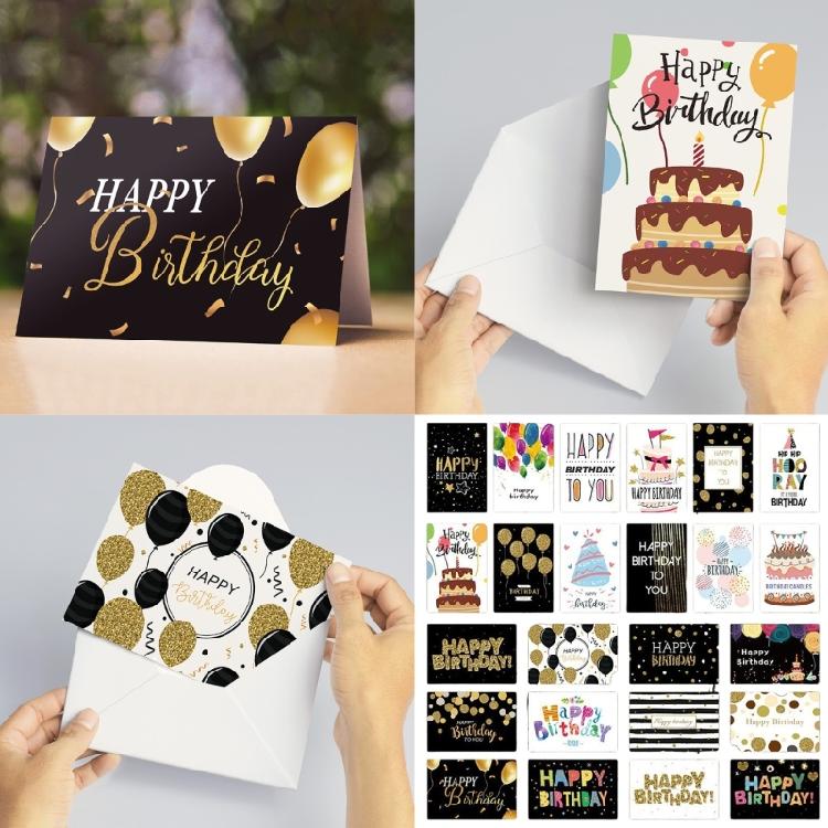 24 Pcs 3D Birthday Card with Envelope 3D Cake Birthday Card Greeting Cards for Husband