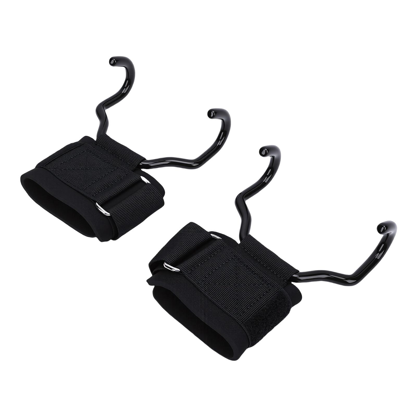 

1 Pair Weight Lifting Hooks Adjustable Men Women Wrist Strap Multi Functional for Gym Pull Ups Deadlifts Strength