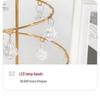 LED Crystal Christmas Tree Night Light - Elegant Iron Art Desk Lamp for Bedroom Ambiance
