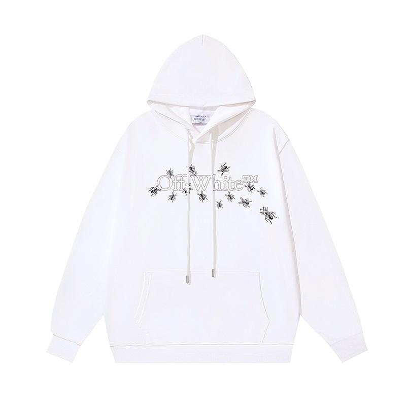 1227 Off-White 2025 Podzim/Zima Nová mikina s kapucí se vzorem OW Ant Arrow pro muže a ženy