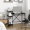 VidaXL Bureau avec étagères noir 105x50x90 cm bois d'ingénierie et fer 826714