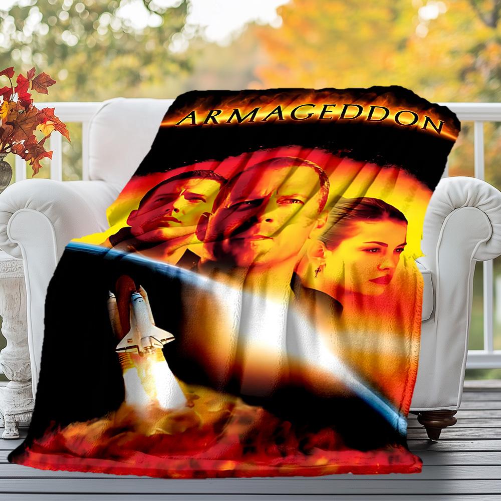 1pc ArmageddonOutdoor Flannel Blanket Soft Plush Decor for Picnics, camping,Bedroom, Playroom, or Lunch Break, Perfect Gift