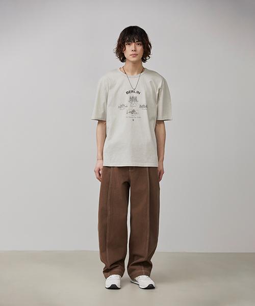 Mimdeowodeulobeu Berlin Pigment Washed T-Shirt_Beige