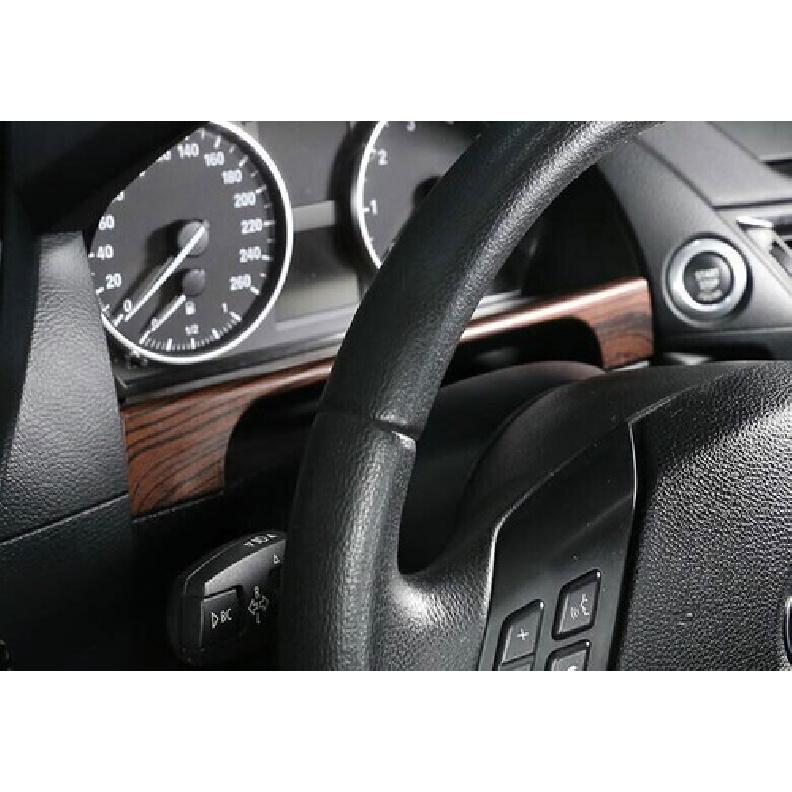For BMW X1 E84 2013-2015 Pine Wood Grain Dashboard Frame Decor Cover Trim 1PCS