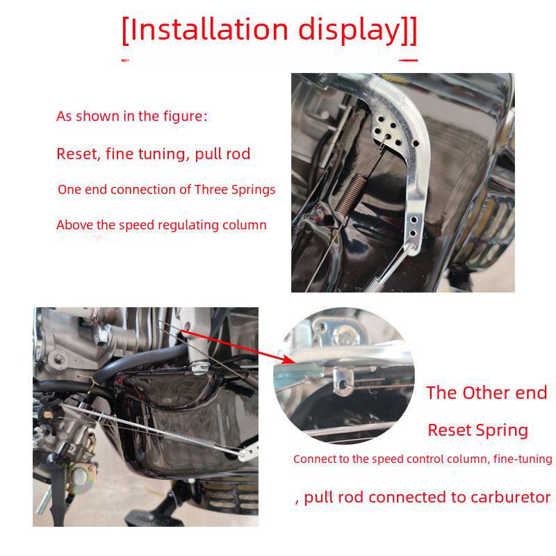 168 Sada pružin pro benzínový motor: 170 Tažná tyč/Reset/Jemné nastavení pro 188 kultivátor a 190 vodní čerpadlo
