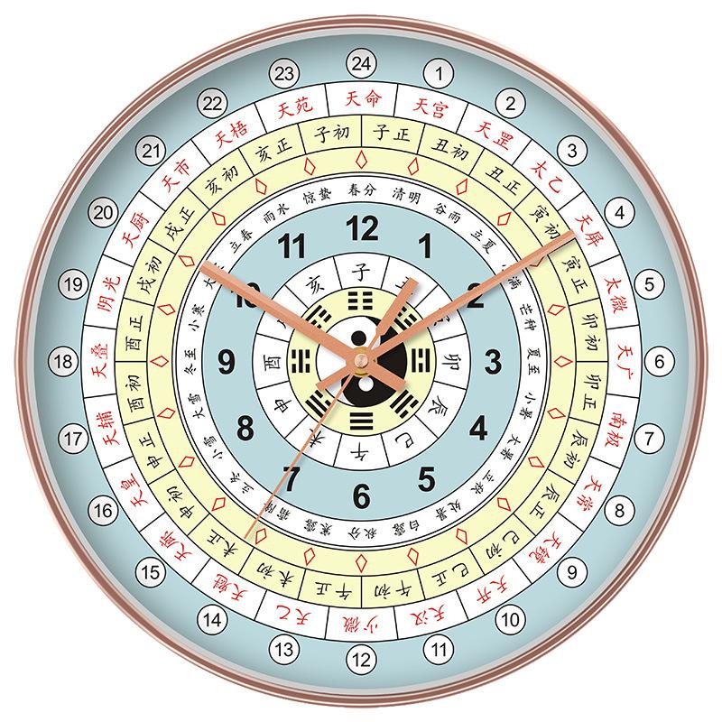 Bagua Clock Wall Clock Living Room Silent Clock Modern Creative Wall Hanging Simple Minimalist Wall Clock Quartz Clock