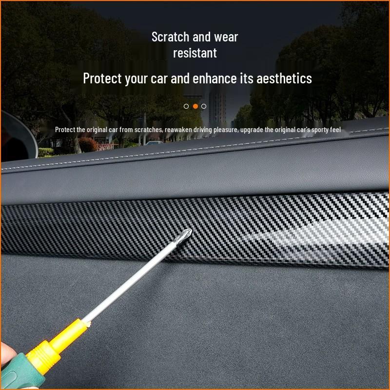 Xiaomi SU7 Carbon Fiber Car Door Panel Decorative Stickers - Aesthetic Interior Accessories