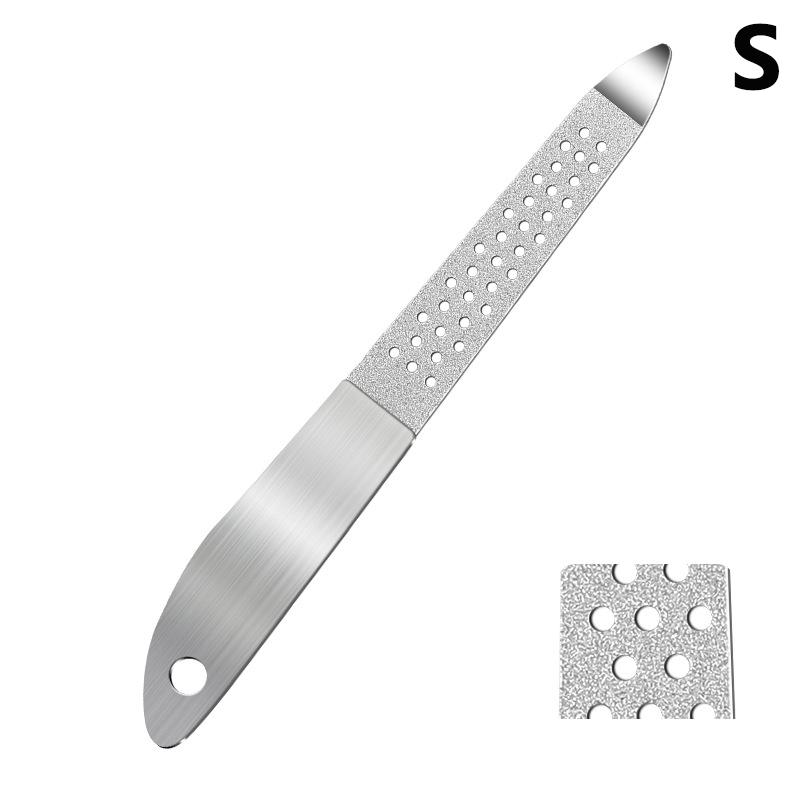 Silver Hollow Out Nail Art Professional Nail File Metal Nail File Double Sided High Quality Nail File Manicure Pedicure Tool
