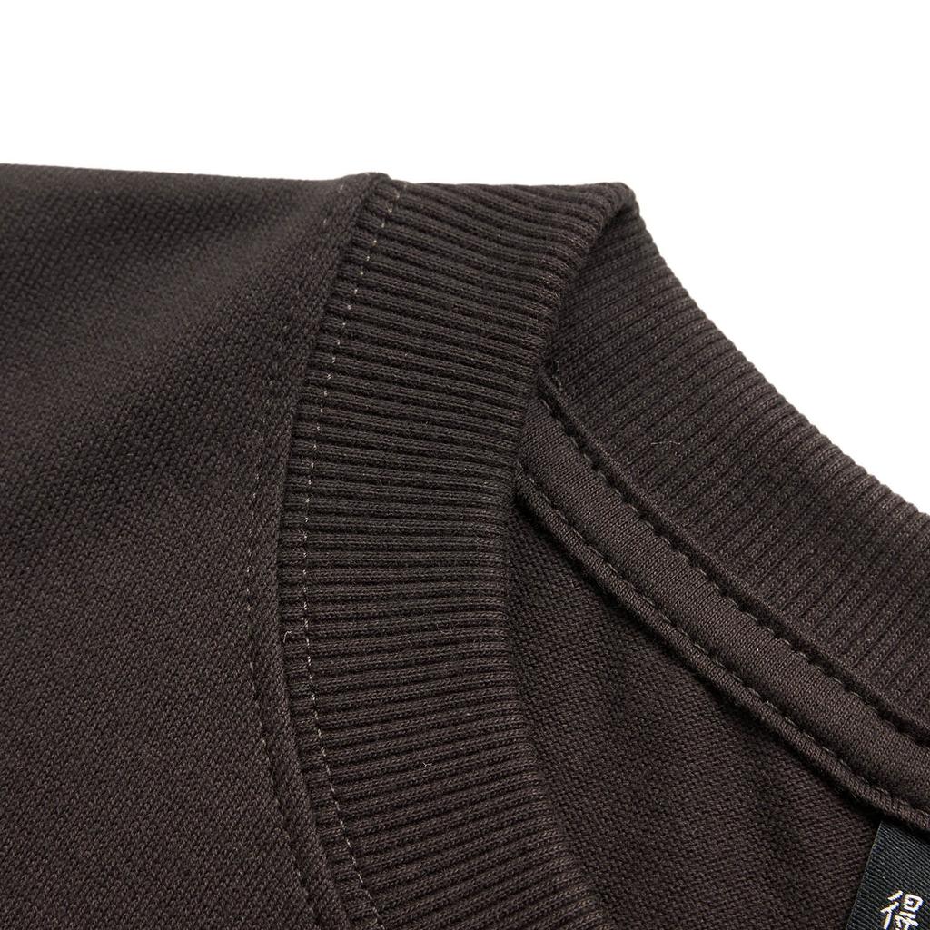 Li Ning Badfive Casual Tea Letter Round Neck Loose Breathable Comfortable Short Sleeve T-Shirt Men Tops Black Chocolate AHSU917-2