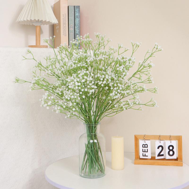 Simulation Gypsy Bride Wedding Decoration Single Plastic Hand Holding Bouquet Pu Feel Home Ornament Decoration Fake Flower