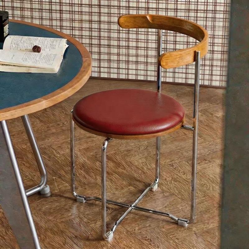 Foldable Dining Chair Minimalist Solid Wood Chairs Portable with Backrest Makeup Chair Nordic Relax Chairs Kitchen Furniture