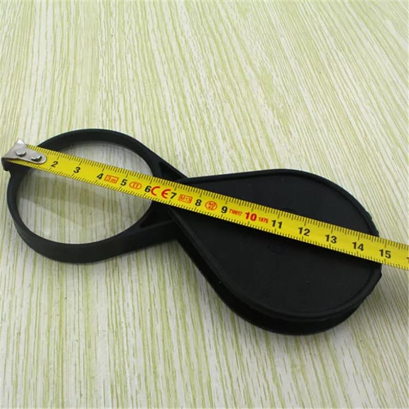 10X Foldable Pocket Magnifier Portable 60Mm Jewelry Reading Magnifying Glass Loupe Pocket Size Lovely Jewllery Magnifier